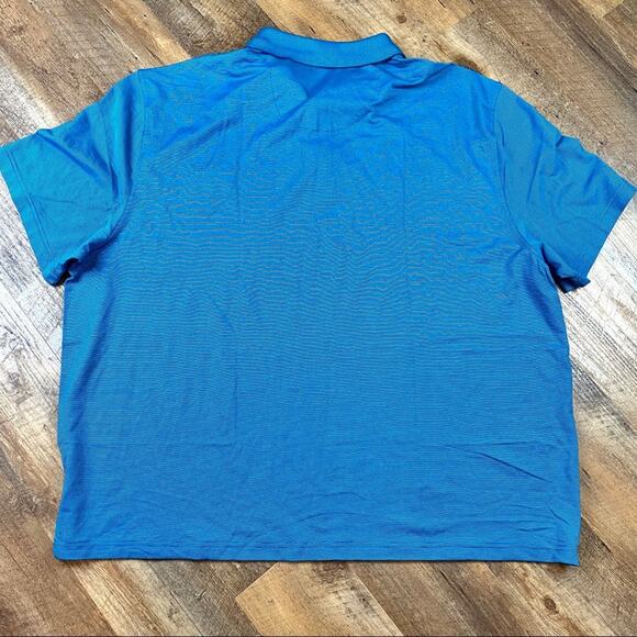 Van Heusen Feeder Stripe Polo Shirt Tundra 4XL NWT - Picture 2 of 6